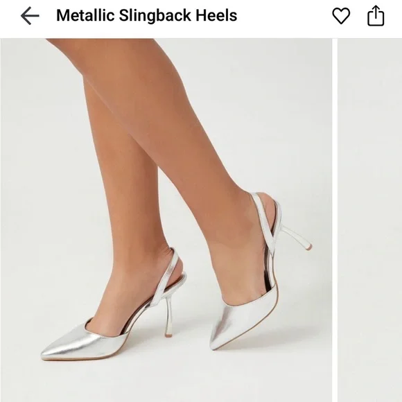 Slingback silver pumps 👠 - Picture 4 of 4